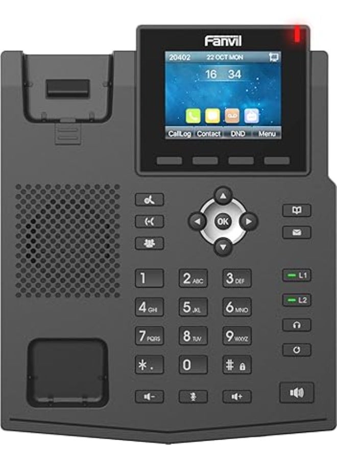 Fanvil X301G Basic Gigabit IP Phone | Hd Dual Port Gigabit VoIP Phone for Office and Business Featuring 2 sip Lines 6 Party Call Conference, Dual Gigabit, HD Voice with 2 Years Warranty - Image 2
